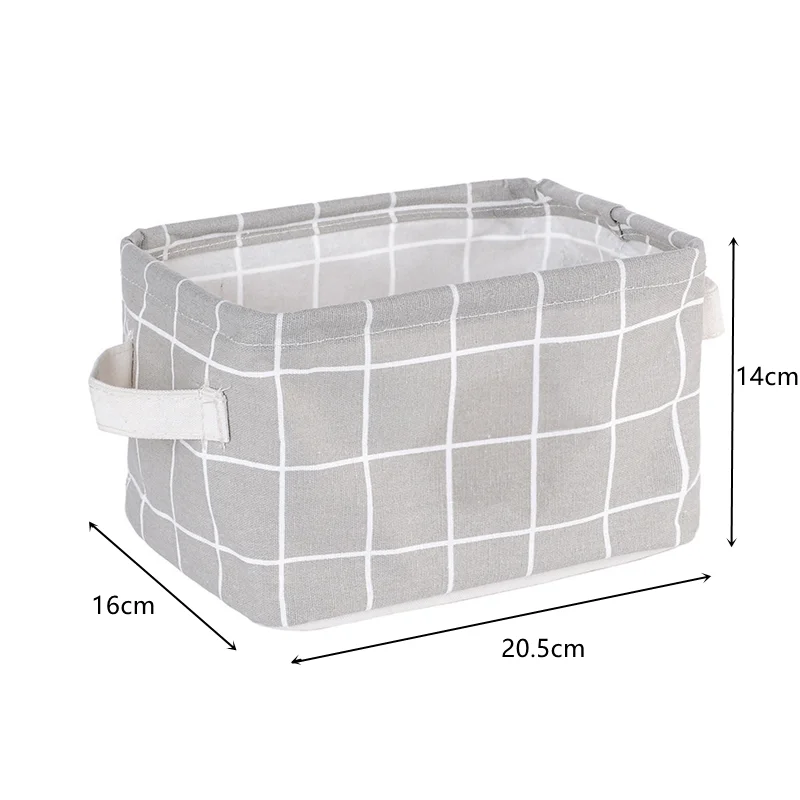 

DIY Desktop Storage Box Folding Waterproof Cotton Linen Storage Basket Stationery Toy Makeup Underwear Sundries Organizer Basket