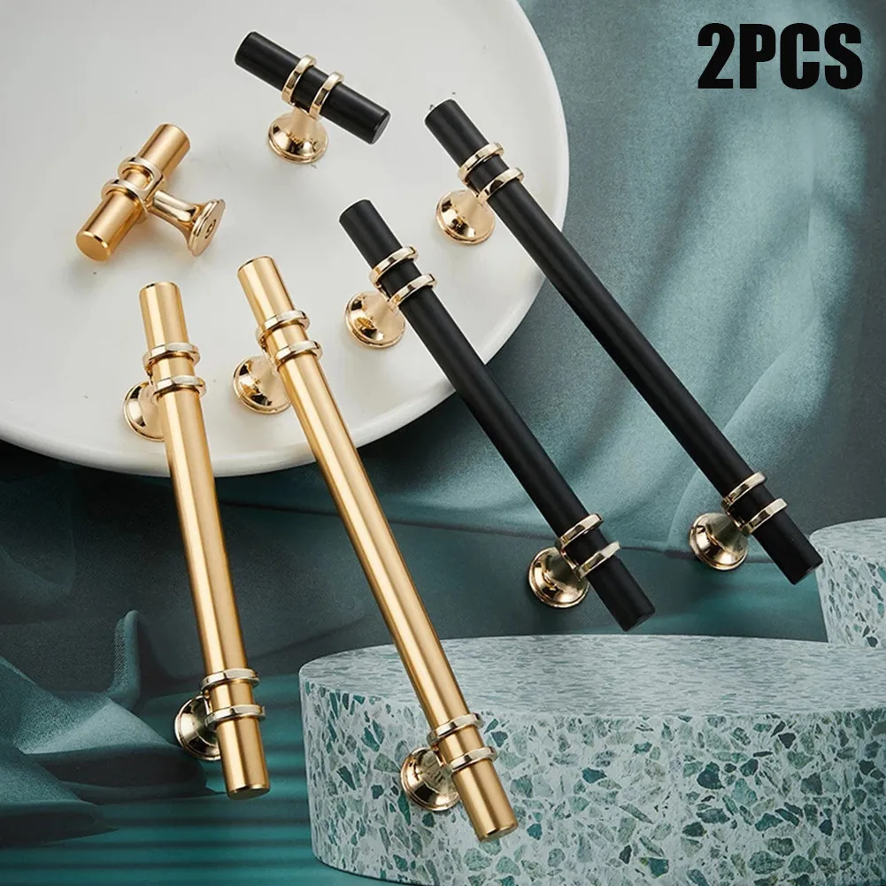 

Black Golden Cupboard T Bar Handle Kitchen Cabinet Door Knob Furniture Fittings Wardrobes Drawer Pull Hardware Home Decoration