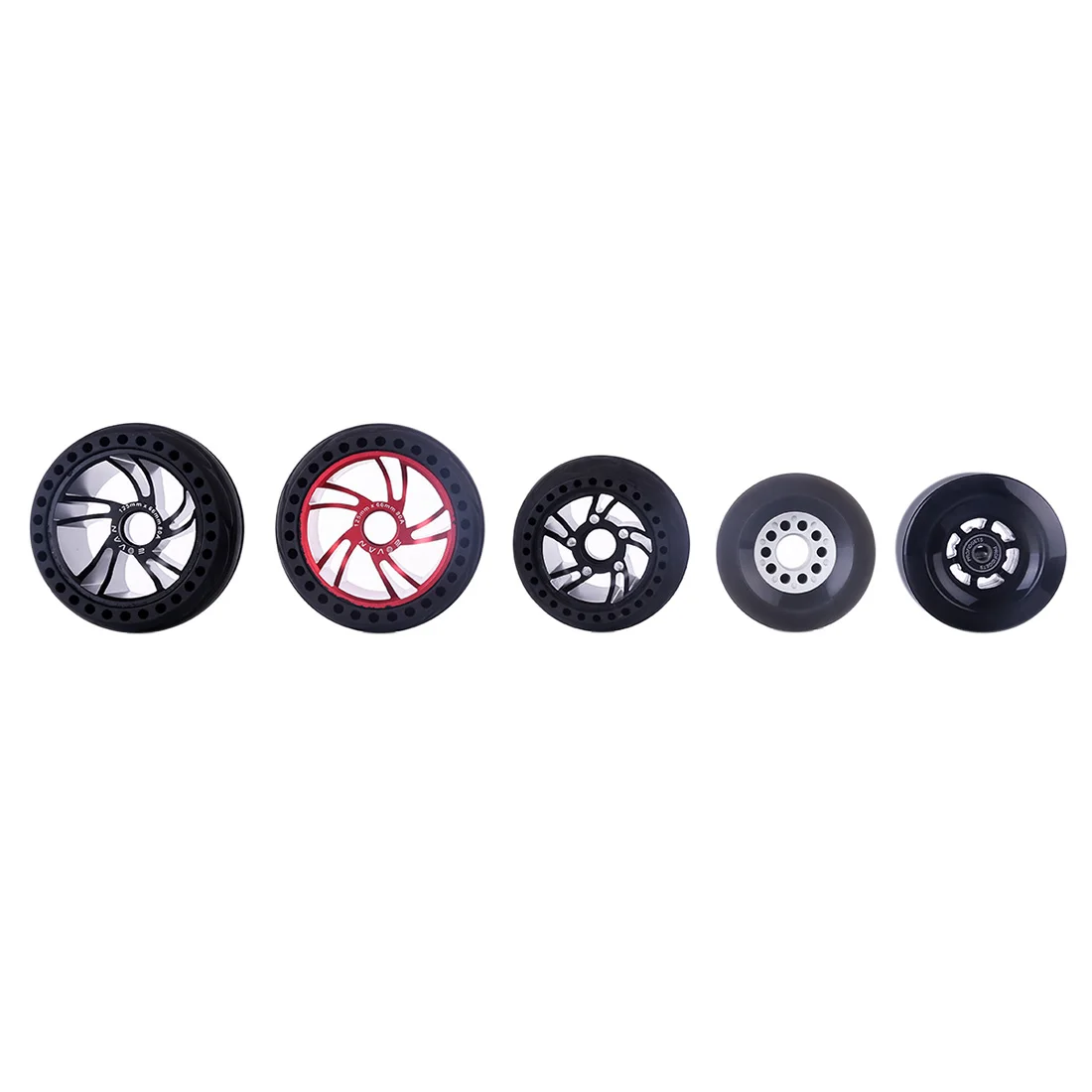 

4Pcs 125LMH All Terrain Wheel Rubber Tires - Red Black