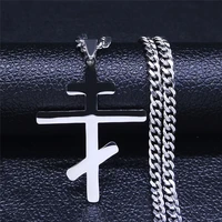2020 orthodox christianity stainless steel necklace jewelry orthodox church eternal church cross pendant russiaukraine nxs05