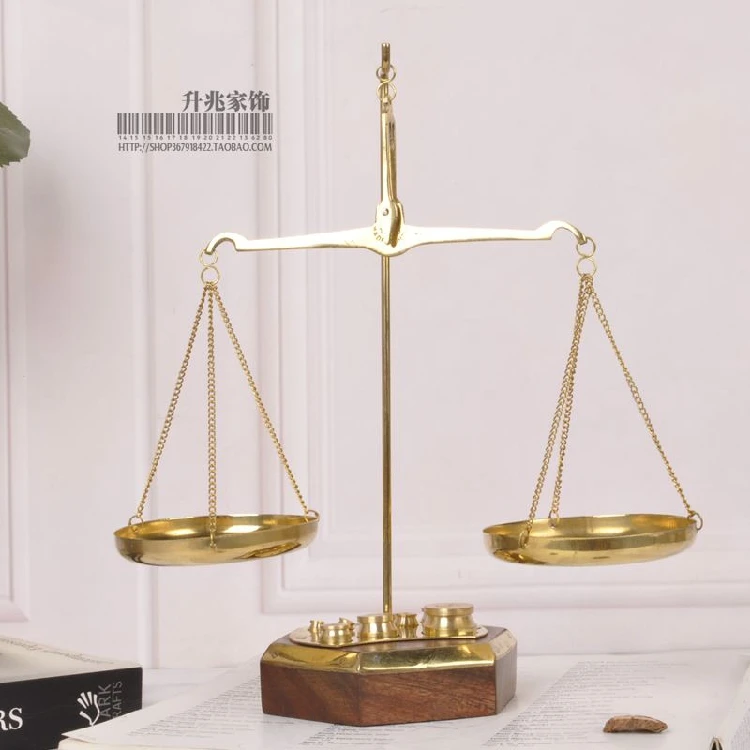 Импорт из Индии латунные весы декоративные справедливость и счастливый