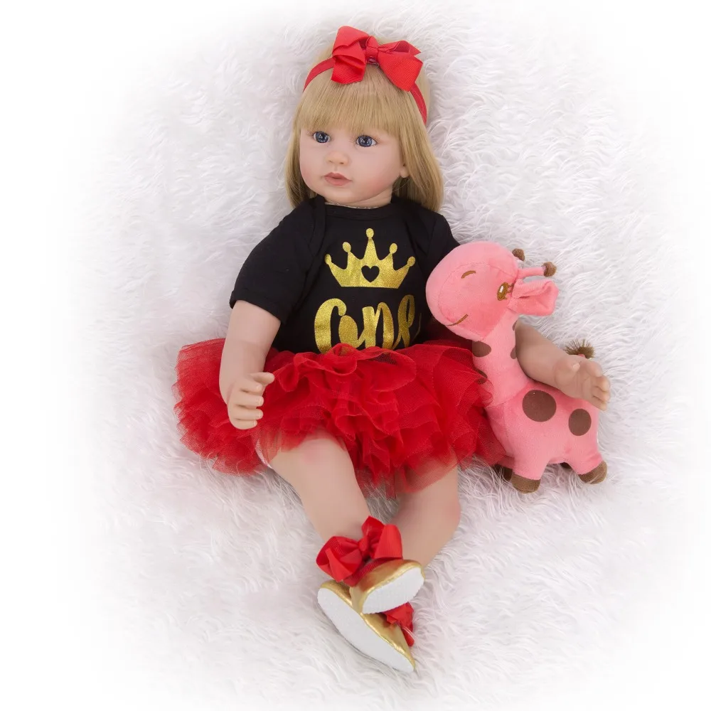 

Кукла для новорожденных девочек, мягкая силиконовая кукла, Размер 0-3 м, кукла для детей, прямые волосы, игрушка для От 3 до 6 лет, подарок для де...