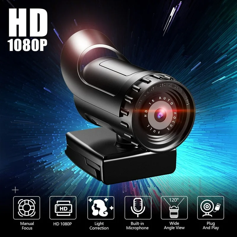 

Full HD 4K Webcam 2K Web Camera Auto Focus with Microphone for PC Laptop 1080P WebCam for Online Study Conference Youtube