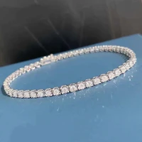 moissanite bracelet total 10ct s925 sterling silver bangle white gold plated luxurious women fine jewelry