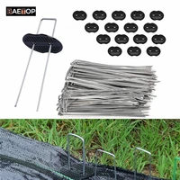 2550 packs 101520cm landscape stainless u shaped staples with mat heavy duty garden ground pins galvanized weed fabric stakes