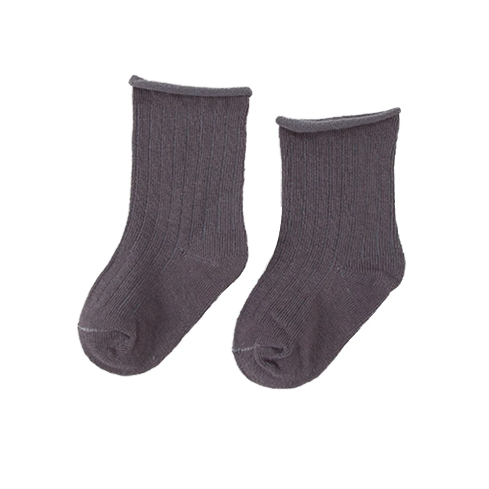 Calcetines con rizos para beb&eacute;, ni&ntilde;a y ni&ntilde;o, medias suaves y c&aacute;lidas, de color liso, de 0 a 7 a&ntilde;os, 5 pares-5