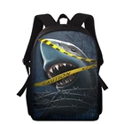 Рюкзак с индивидуальным рисунком животных, школьный ранец с акулами, школьные ранцы для девочек и мальчиков, дорожные сумки для учебников для подростков
