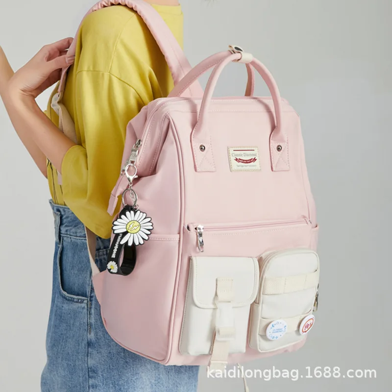 

Diamond Korean high-capacity leisure backpack for junior high school students, high school students and girls in grades 4 to 6.