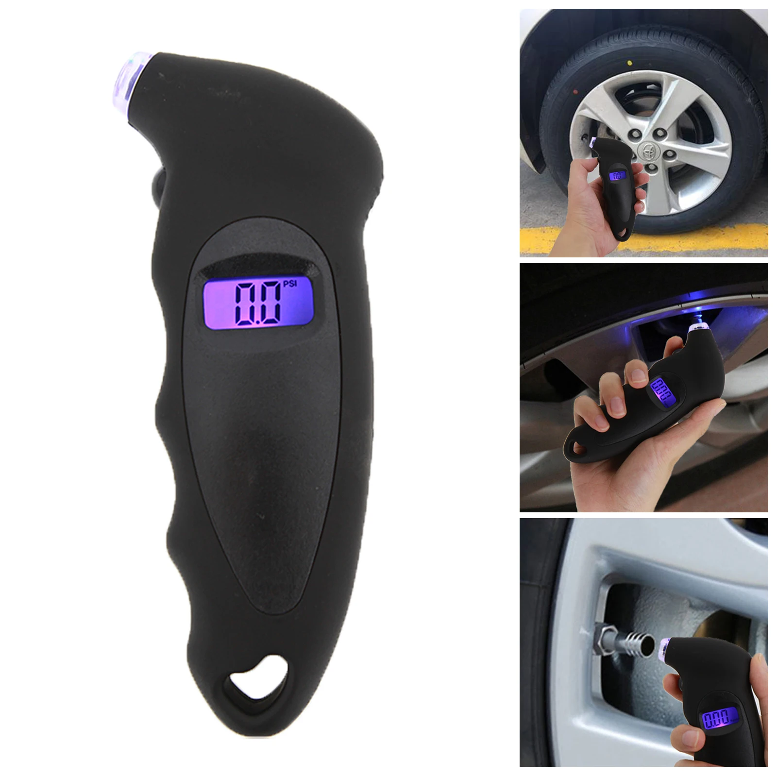 

Tire Pressure Gauge Backlight High-precision Digital Monitoring Car Tyre Air Gauge Meter LCD Display Valve Core Removal Tool Cap