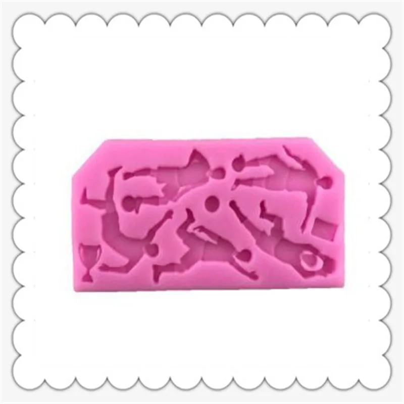 Мыльная силиконовая форма Athlete для помадки украшения торта Цифровая мягкой глины