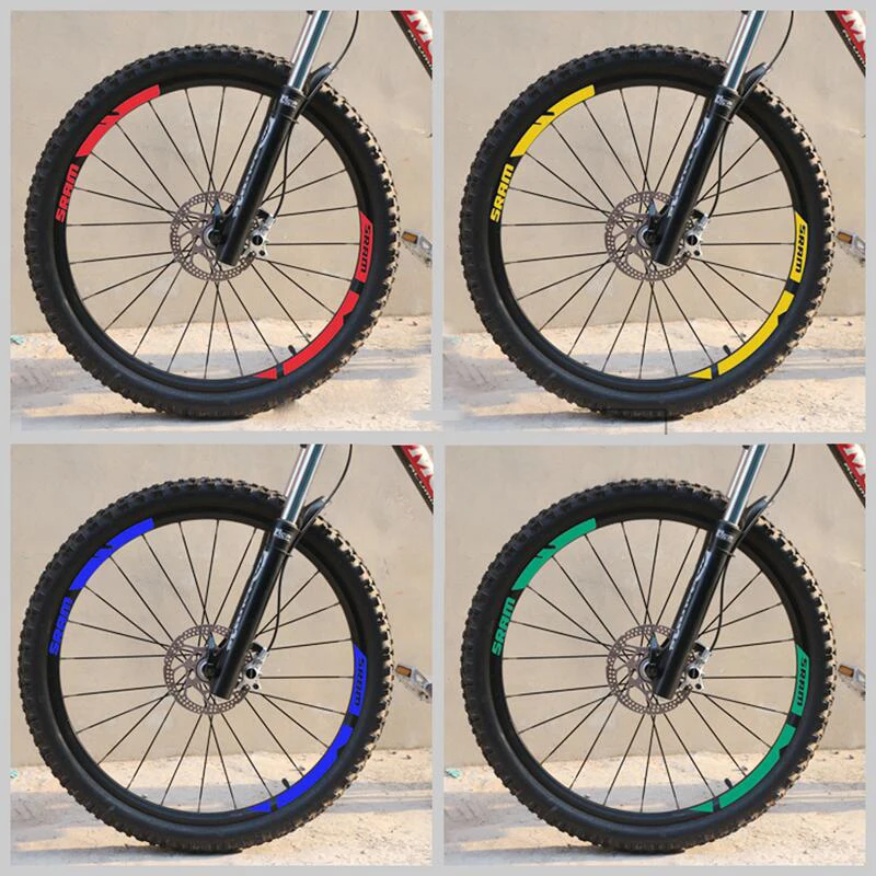 Наклейки на колеса велосипеда SRAM mtb, велосипедные наклейки, аксессуары для велоспорта, виниловые наклейки для защиты от солнца для шоссейного велосипеда