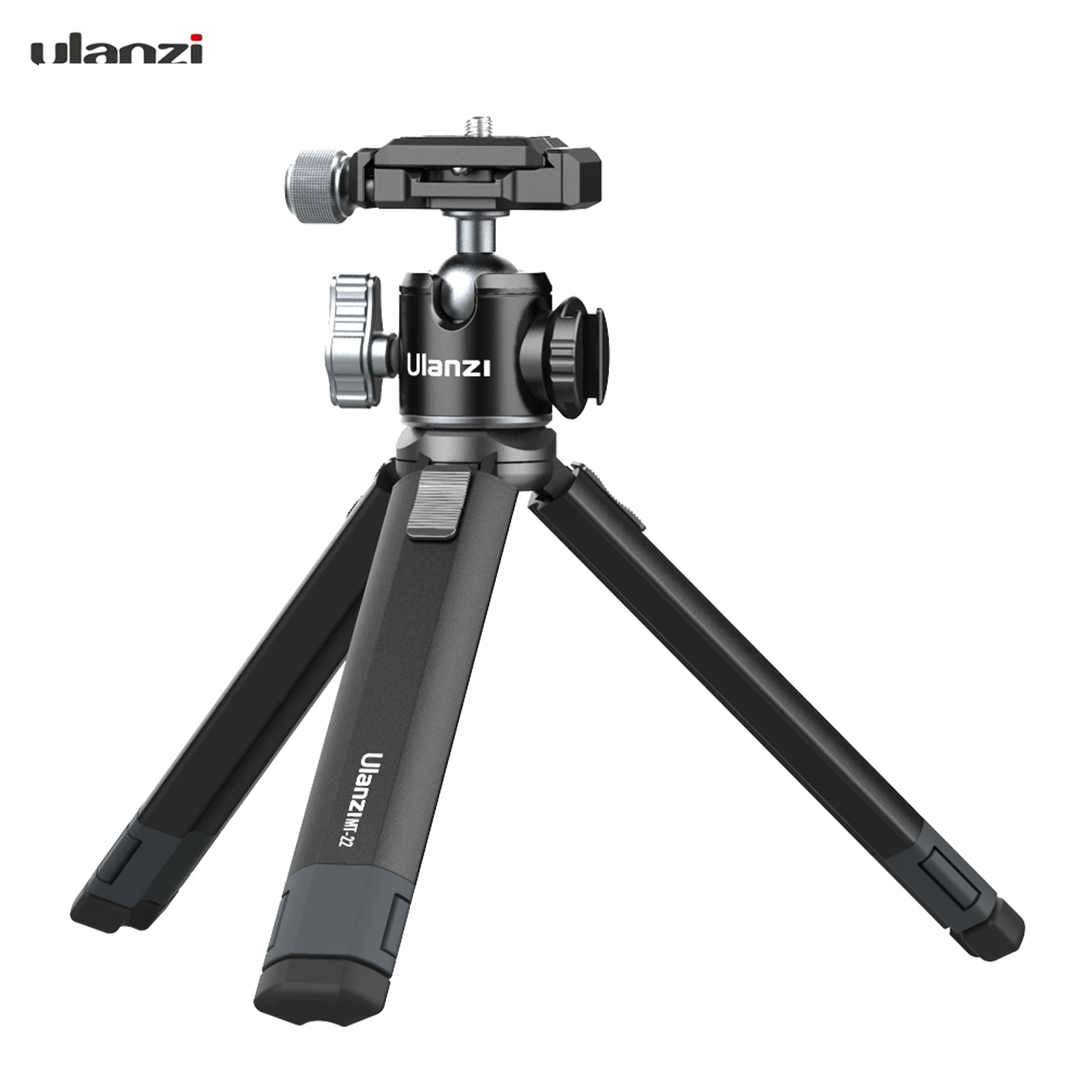 

Ulanzi Camera Video Vlog Kit Tripod Arca Quick Release Ball Head Rotatable Cold Shoe 1/4-inch Interface for SLR DSLR Camcorder