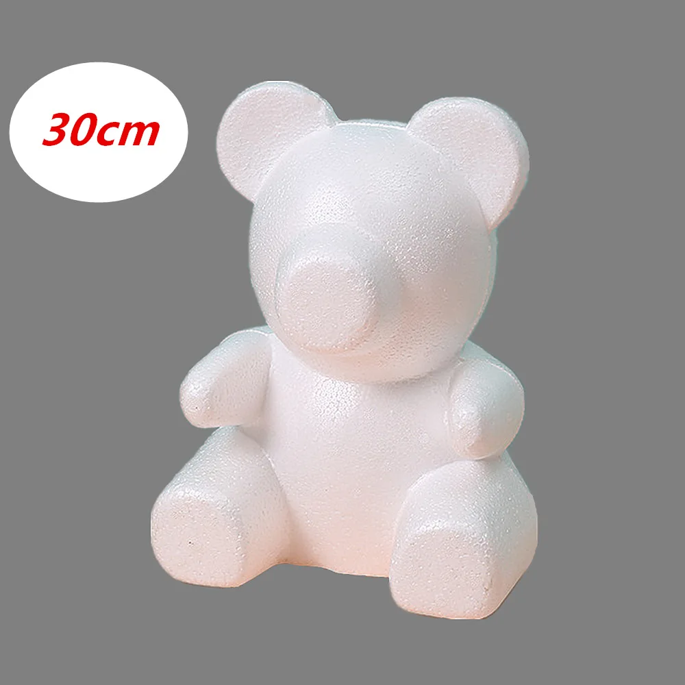 30ซม.2Pcs โฟม Rose ตุ๊กตาหมีแม่พิมพ์ DIY ของขวัญวันวาเลนไทน์ Polystyrene โฟมโฟมลูกบอลประดิษฐ์ Rose ดอกไม้