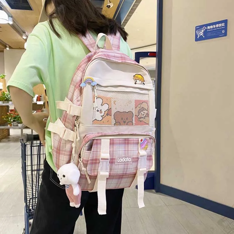 

School Backpack Women's New Korean Students Backpacks For Girls Large Wild Capacity Schoolbag Casual Trend Travel Female Bags