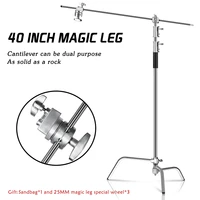 sh photography light stand 100 metal tripod 8 53ft 2 6m c stand with boom arm professional for photo studio softbox