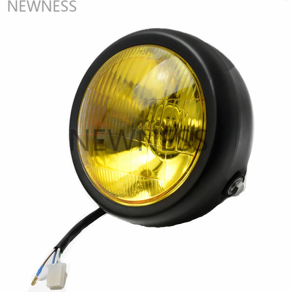 6 5 дюймов мотоциклетная Ретро фара металлическая 35 Вт галогенная передняя