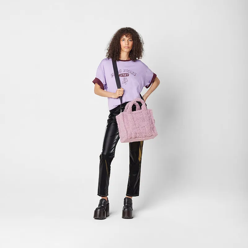 Маленькая плюшевая Сумка-тоут серии Тедди Марка Якобса модная милая сумка для