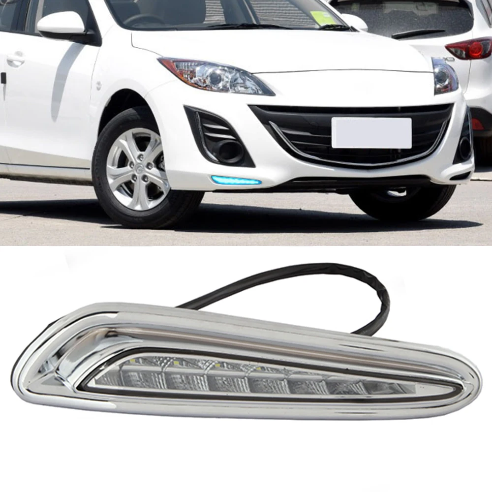 DRL для Mazda 3 Mazda3 Axela 2010 2011 2012 2013 дневные ходовые огни противотуманная фара желтый