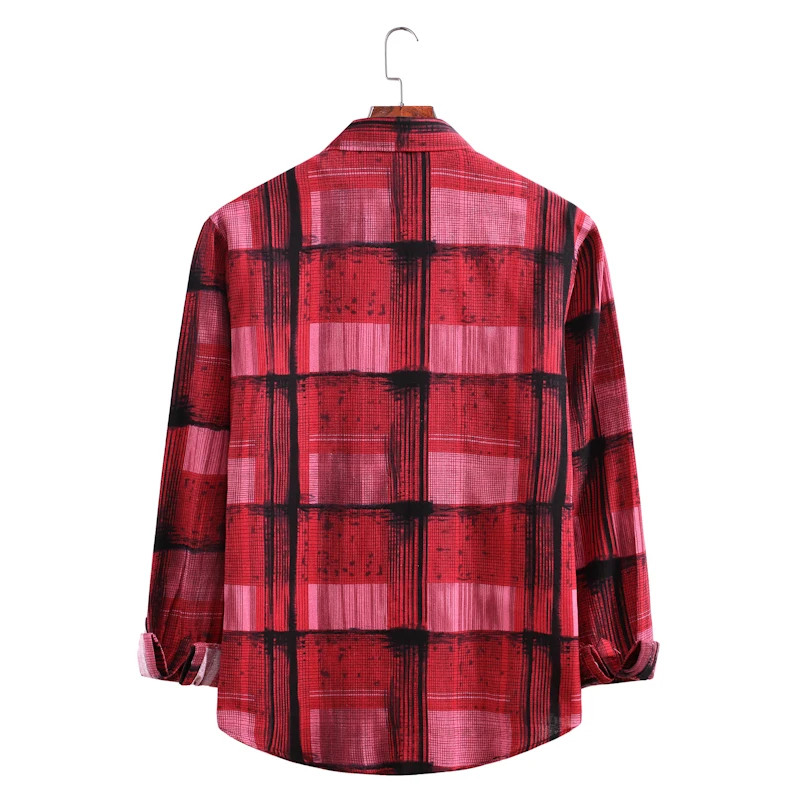 Новинка 2020 модная мужская рубашка в клетку с длинным рукавом | Мужская одежда