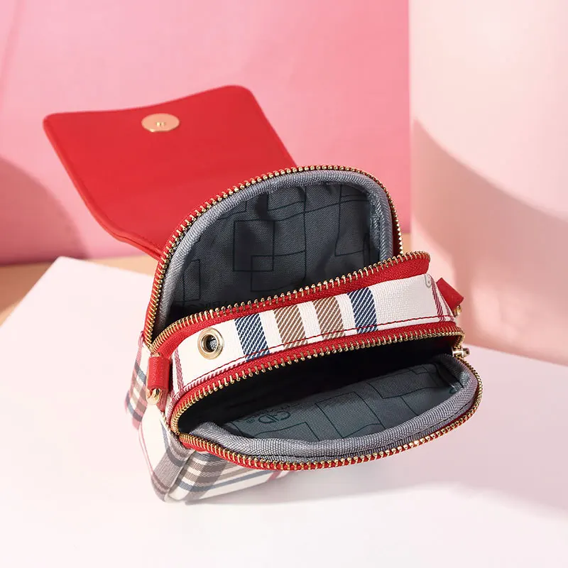 Модная сумка для мобильного телефона женщин кожаные сумки с карманом через плечо