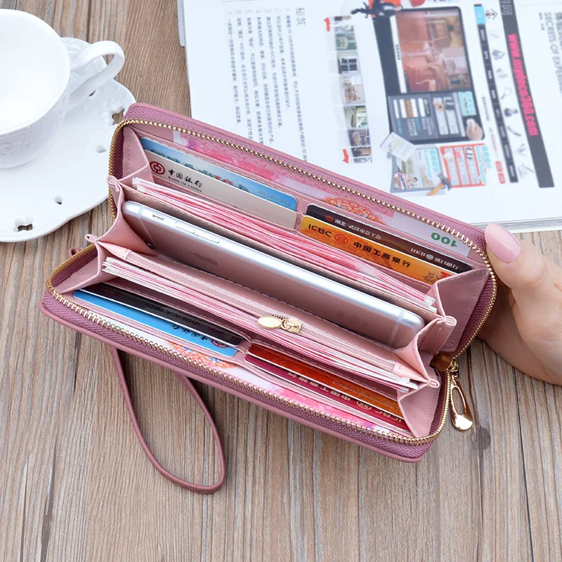

Fashion Women Wallets Heart Purse Hollow Out Love Cards Purse Long Zipper Wallets Large Capacity Phone Bag Kawaii Ladies Wallet