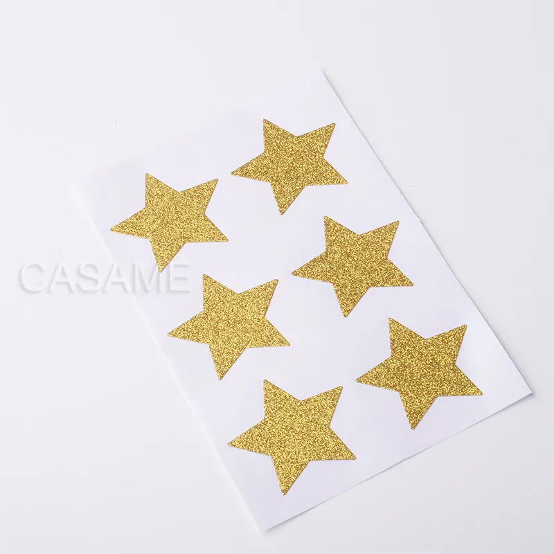 10 sheet (60 pcs) Подарочная коробка, коробка для конфет, крафт-пакет, бумажные Золотые сумки с принтом, бумажные мешки для украшения дня рождения, свадьбы, ленты из фольги - Цвет: 10 sheet (60 pcs)