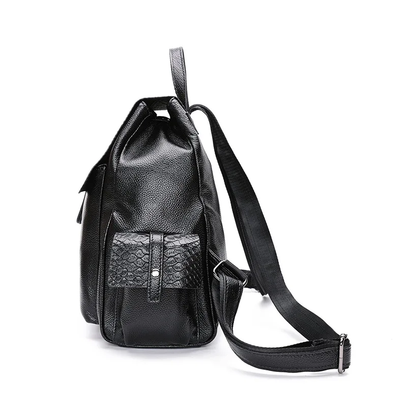 Женский рюкзак из 100% натуральной кожи с узором под крокодила | Багаж и сумки