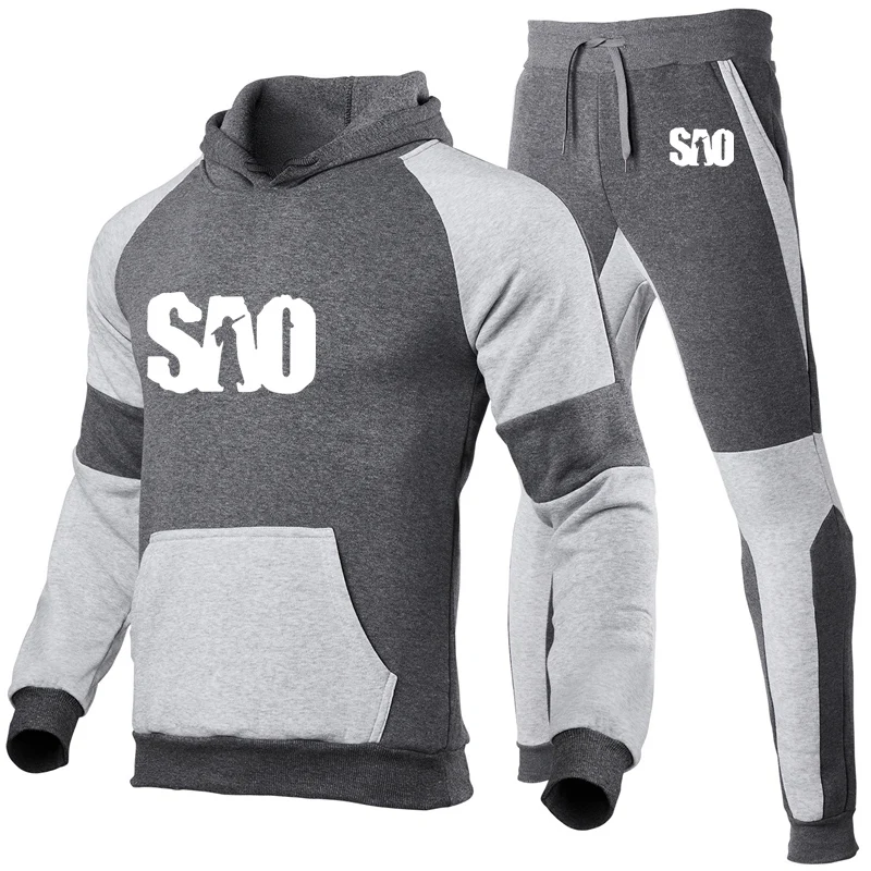 

Casual Trend Men's hoodies SAO Sword Art Online Printing Spring Autumn High Quality Cotton Men's hoodies + sweatpants Two-piece