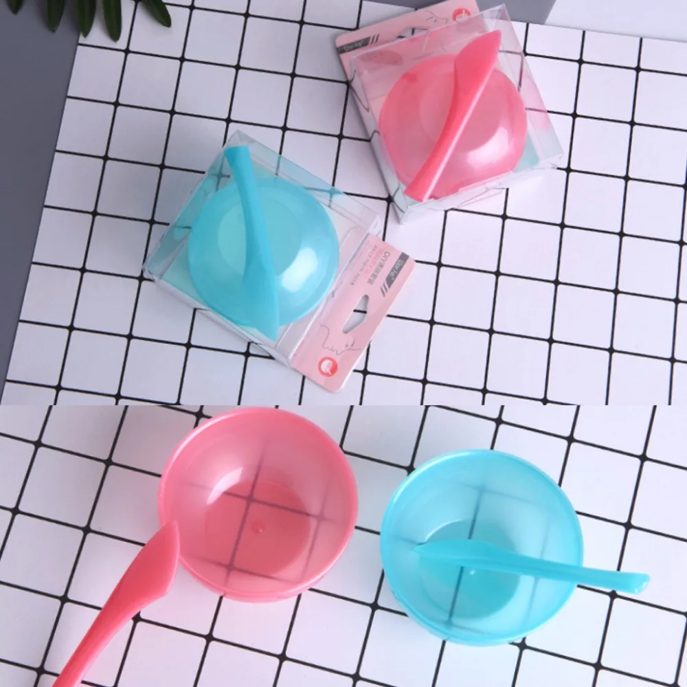 Мода DIY маска для лица чаша крем в пластиковой упаковке ложка набор домашняя