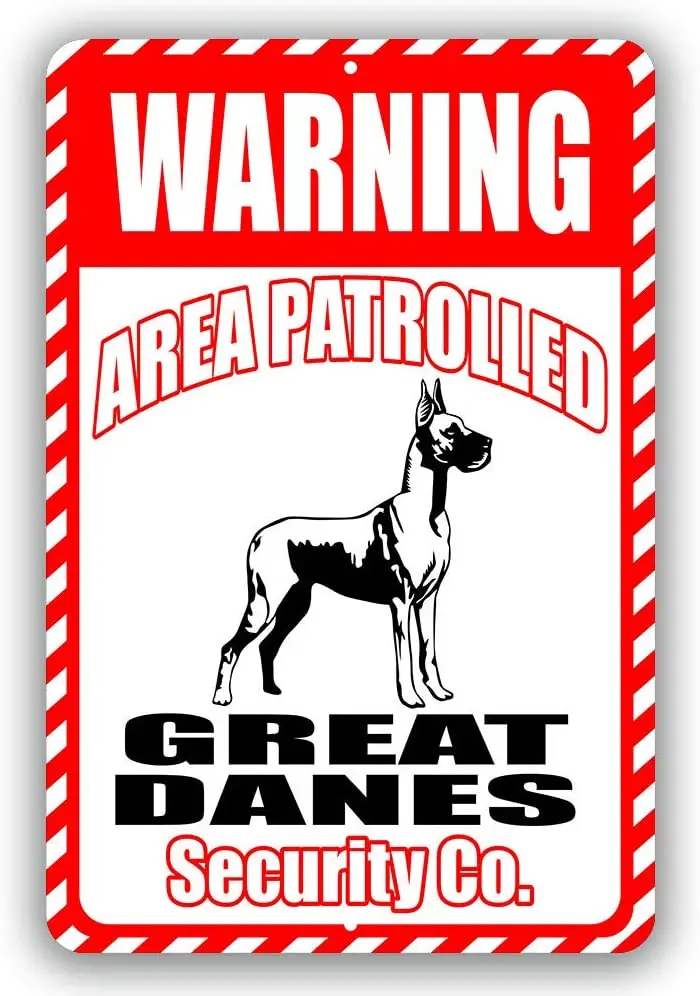 

Большой Предупреждение ждающий знак Danes, оловянный патрулированный системой безопасности Co Yard, для использования внутри и снаружи помещени...