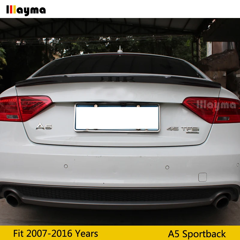 V образный спойлер для заднего багажника из углеродного волокна Audi A5 4door sportback 2007