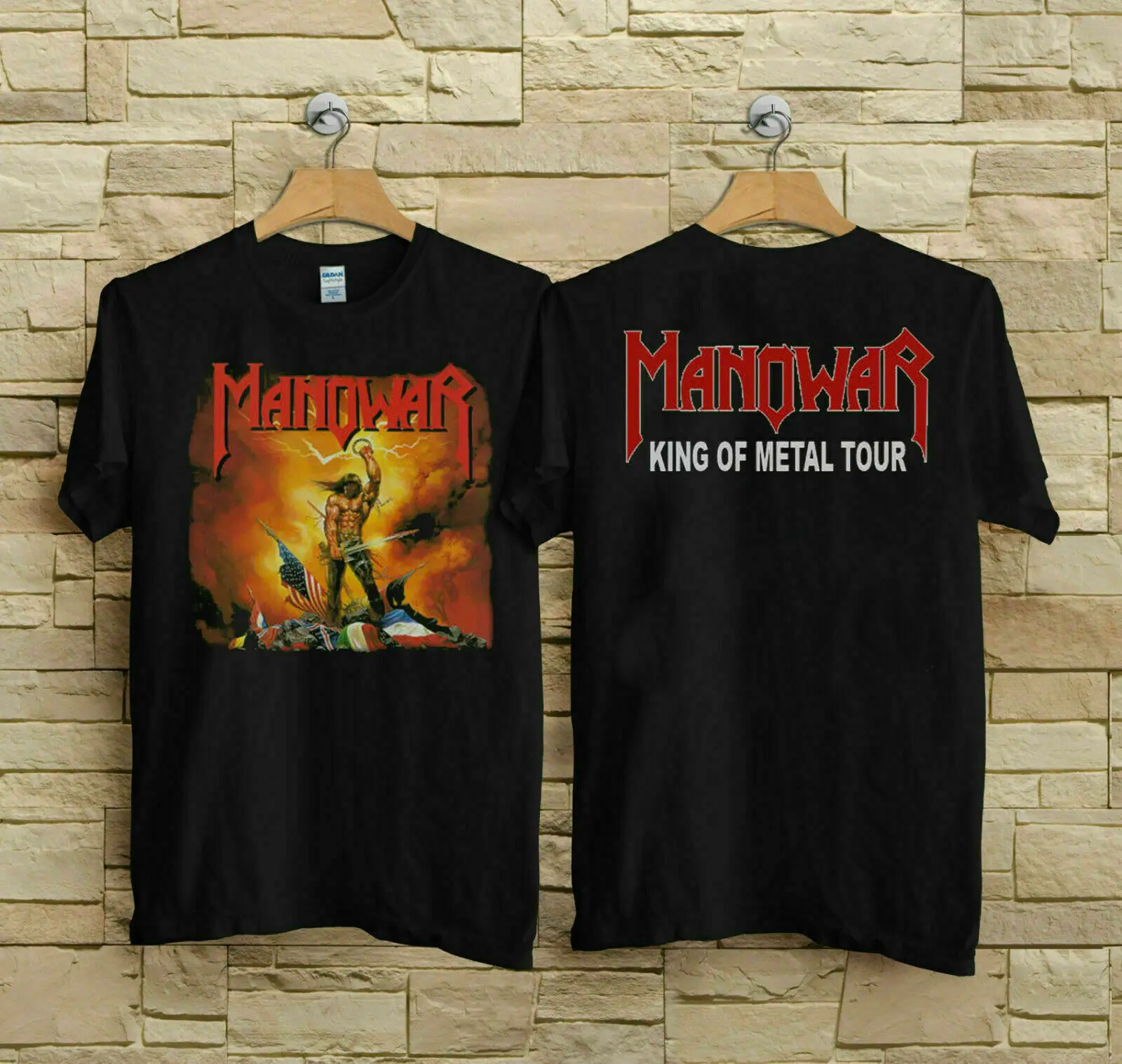Редкое MANOWAR царей металлическая Винтажная Футболка Перепечатка 1989 новый размер S