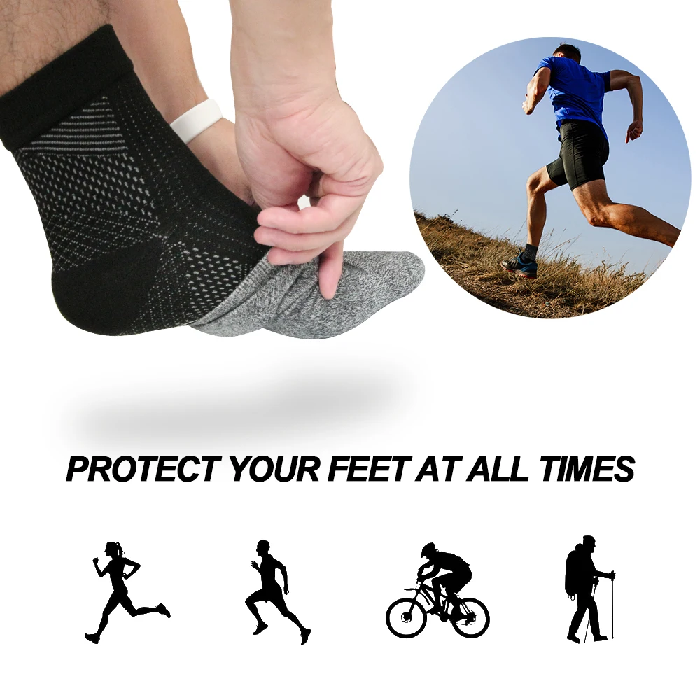 1 пара компрессионных носков для ног Angel Sleeve Plantar Fasciitis анти усталость мужчин и