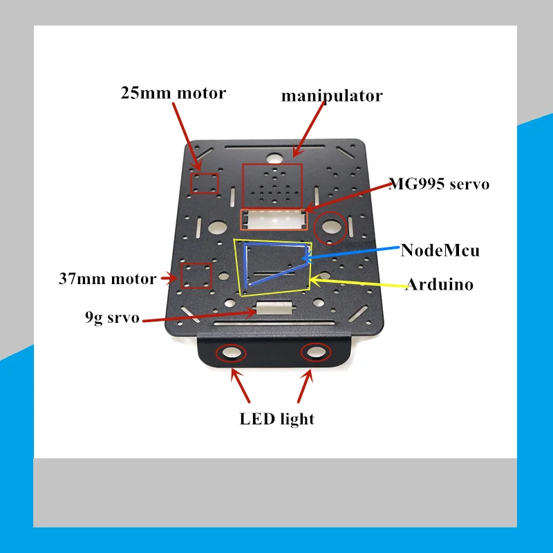 Металлическая панель Рамка для 4wd шасси автомобиля танка DIY RC игрушка робот