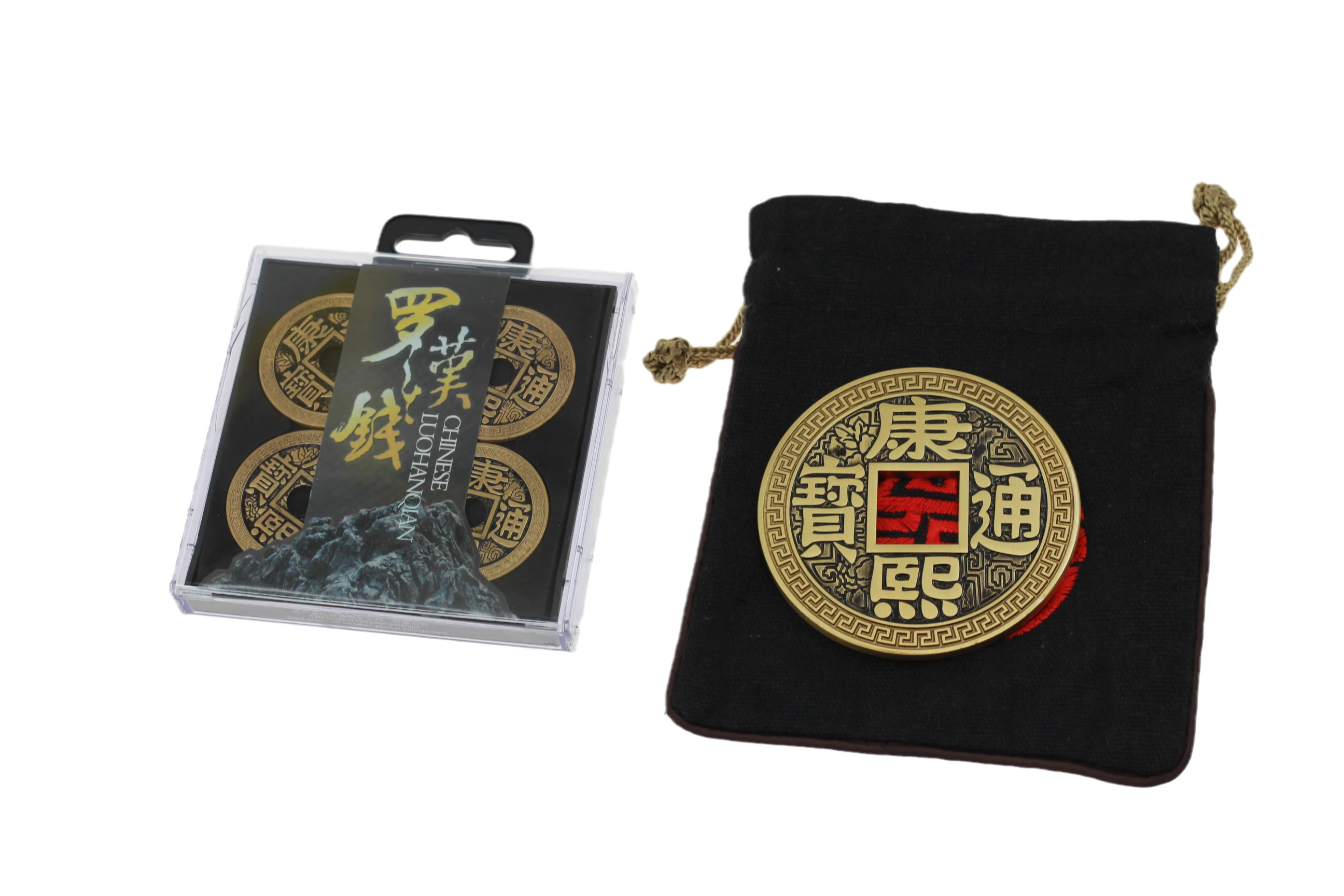 Набор китайских монет LuohanQian (размер монета Моргана 38 мм) | Игрушки и хобби