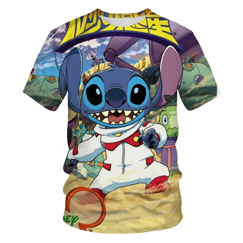 

New summer 3D printing animation men's and women's casual T-shirt fashion trend cool young men's T-shirt hip hop short sleeve