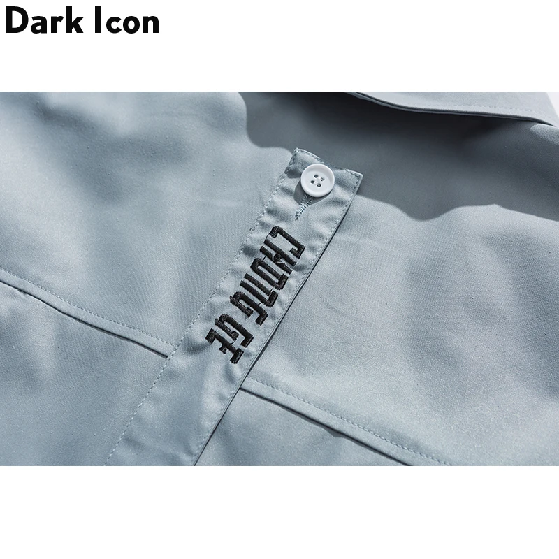 Мужская куртка с вышитыми буквами и темными иконами на спине 2019 осенние куртки