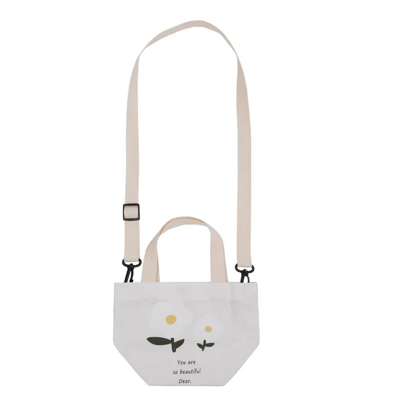 

ins canvas bag South Korea's new small and cute smiley face letter handbag environmentally friendly small cloth bag