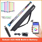 Двухцветный RGB светодиодный светильник SOKANI X25 для видеосъемки, ручной светильник CTT для фотосъемки, 3000 мАч, управление через приложение для фотостудиивидео