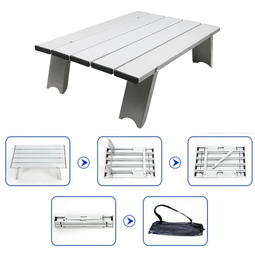 

Portable Mini Picnic Table Beach Camping Travel 7075 Aluminum Ultralight Folding Waterproof Foldable 40DC23