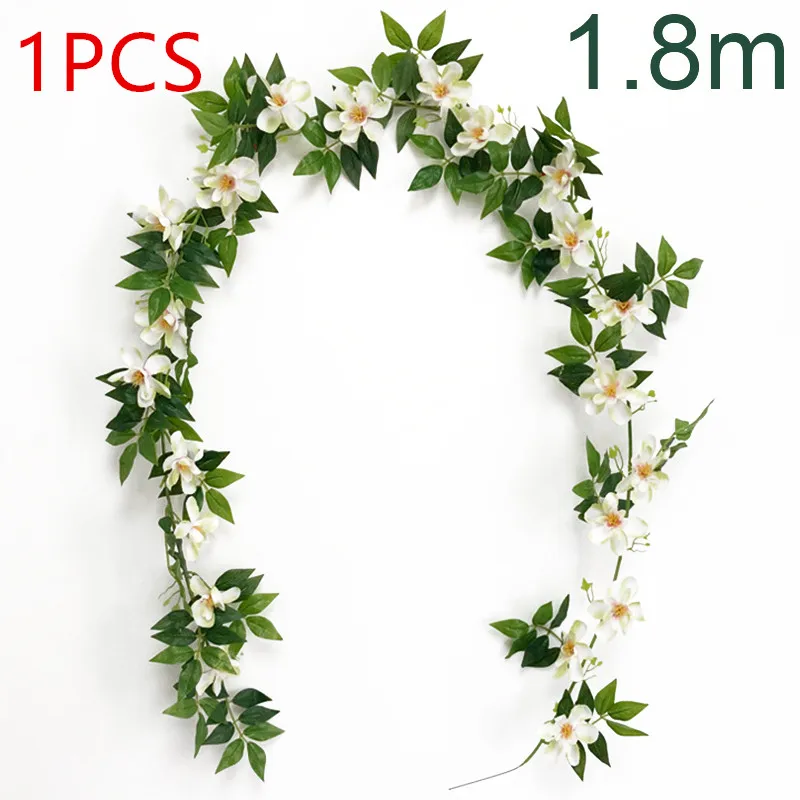 O 1PCS 1.8M Искусственные листья эвкалипта растения цветок поддельные Висячие вешалки лоза ротанга домашний магазин сад стены Свадебная вечеринка украшения - Цвет: O 1PCS 1.8M