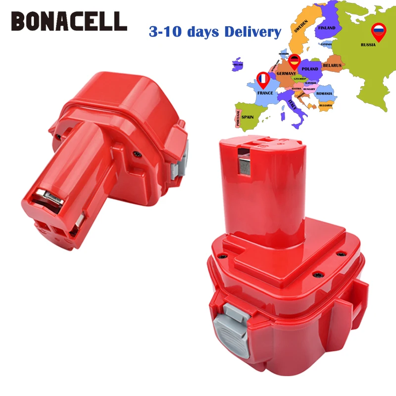 

12 вольт 4000 мАч PA12 сменная батарея для Makita 1200 1220 1201 PA12 1222 1233S 1233SA 1233SB 1235 192681-5 беспроводные инструменты