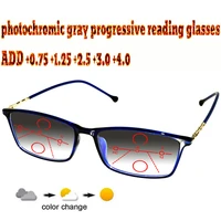 photochromic gray progressive multifocal reading glasses men woem ultralight metal frame1 0 1 5 1 75 2 0 2 5 3 3 5 4