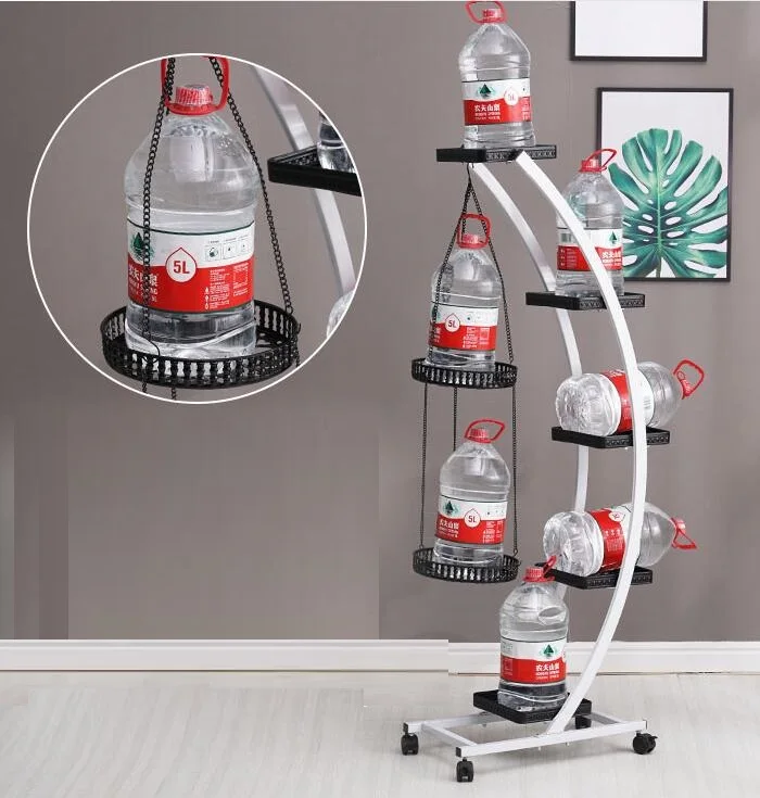 

New type of flower stand iron art multi-layer with wheel hanging living room balcony indoor green orchid bonsai flower stand