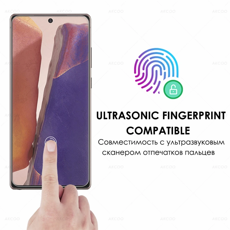 Защитная пленка Akcoo для экрана Galaxy Note 20 полноэкранная клейкая УФ-пленка из