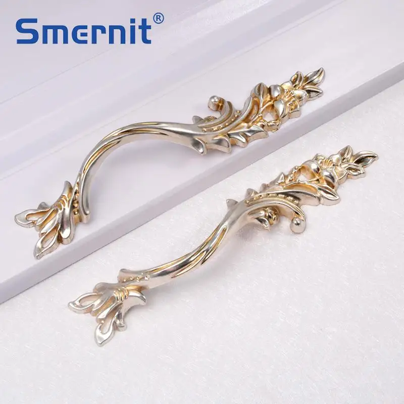 Винтажная серебристая ручка для мебели ручки кухонного шкафа в стиле ретро