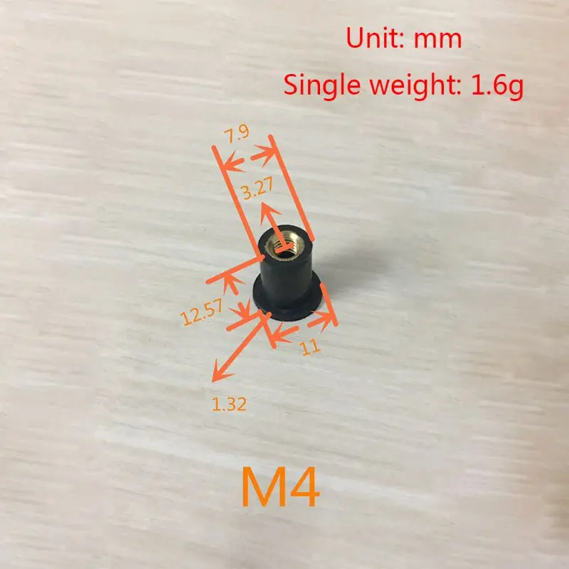 Резиновые гайки M4/M5/M6 крепеж для жалюзи обтекатель лобового стекла E7CA