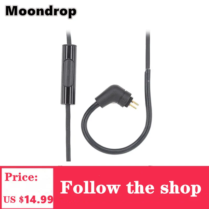 Кабель для наушников Moondrop MKI 0 78 мм 2 Pin 3 5 с микрофоном|Аксессуары наушников| |