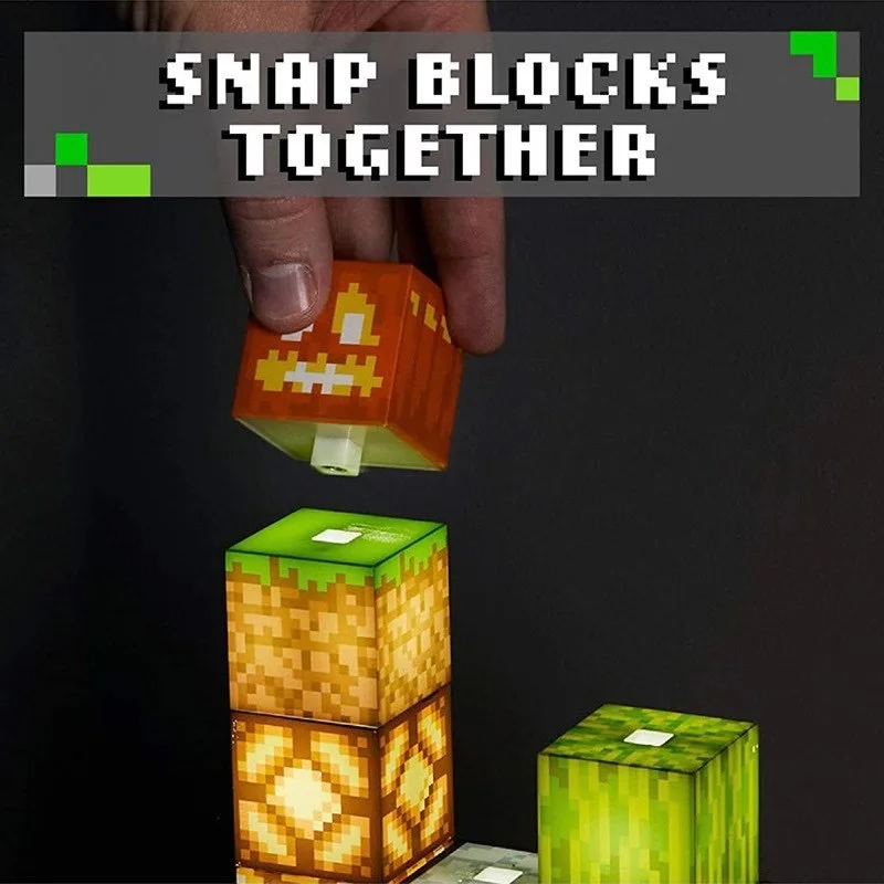 LED Night Light Stitching Decoration Building Blocks Lamp USB Power DIY Block Creative Pixel Splicing lights Gift | Дом и сад