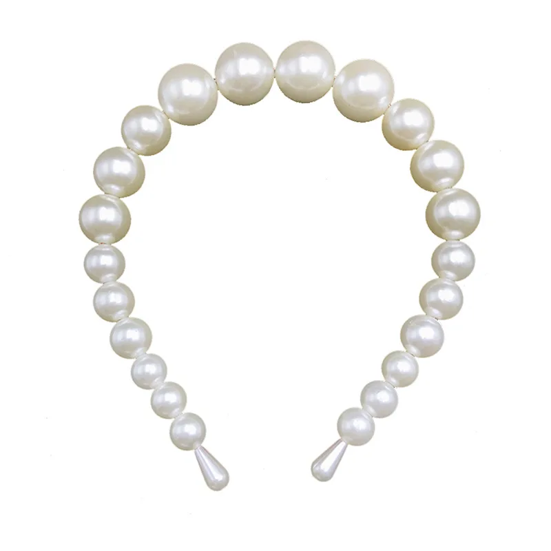 

10pcs/lot korean style Big Pearls Hairbands Elegant Headband Women Headwear Cute solid pearl Hair hoop